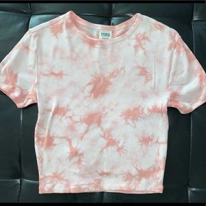 PINK Victoria’s Secret -Pink Tie-Dye crop tee (SM)